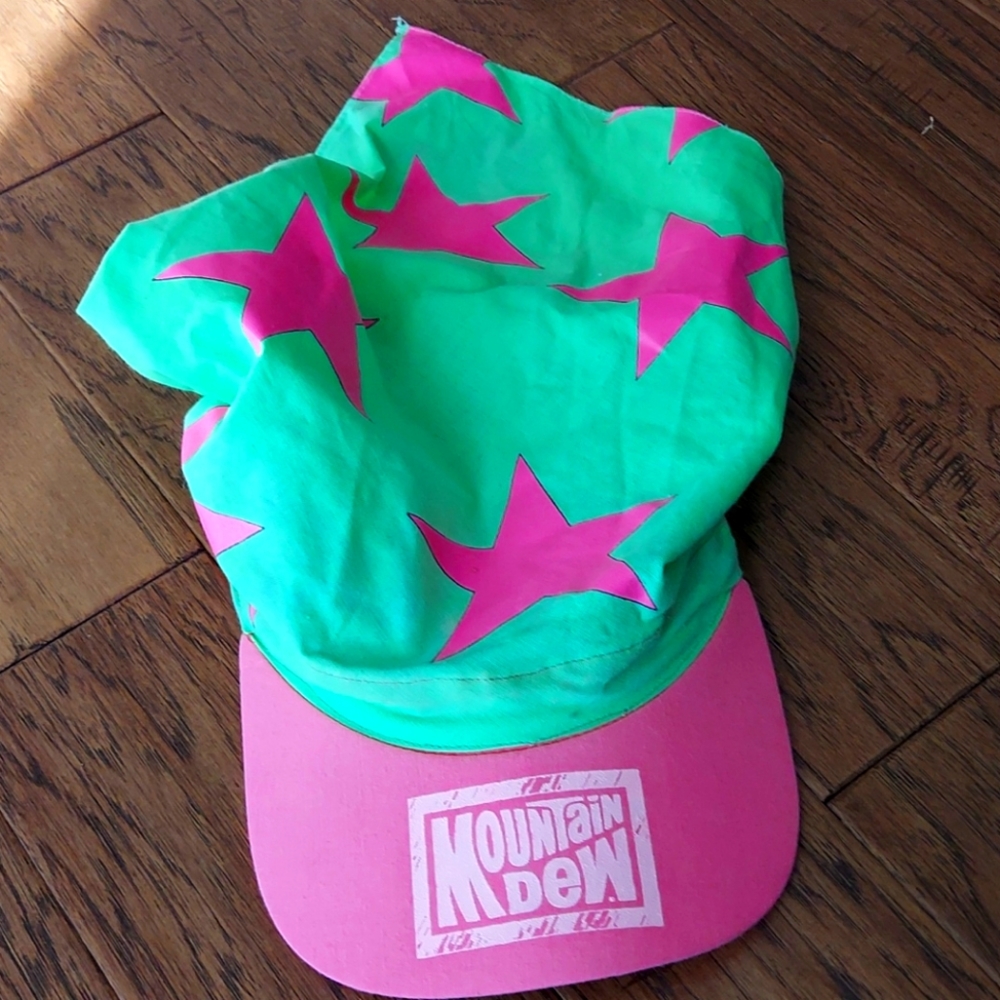 Vintage 90s mountain dew bandana hat
